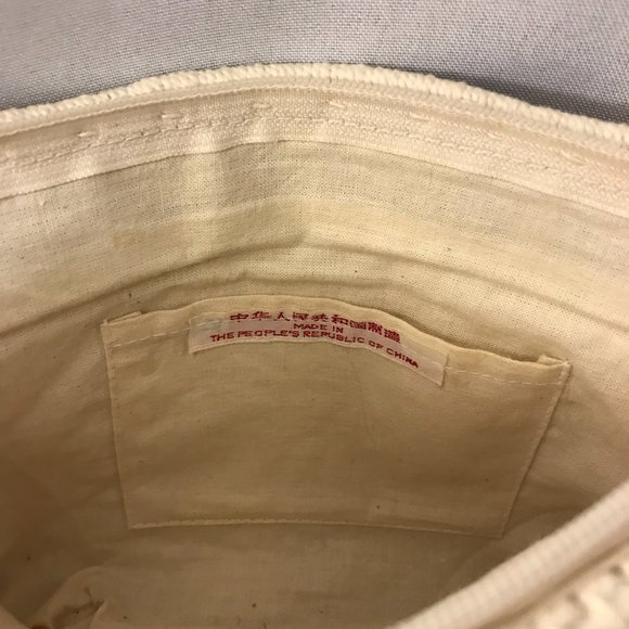 Vintage Cream Macrame Wristlet Purse - Picture 2 of 5